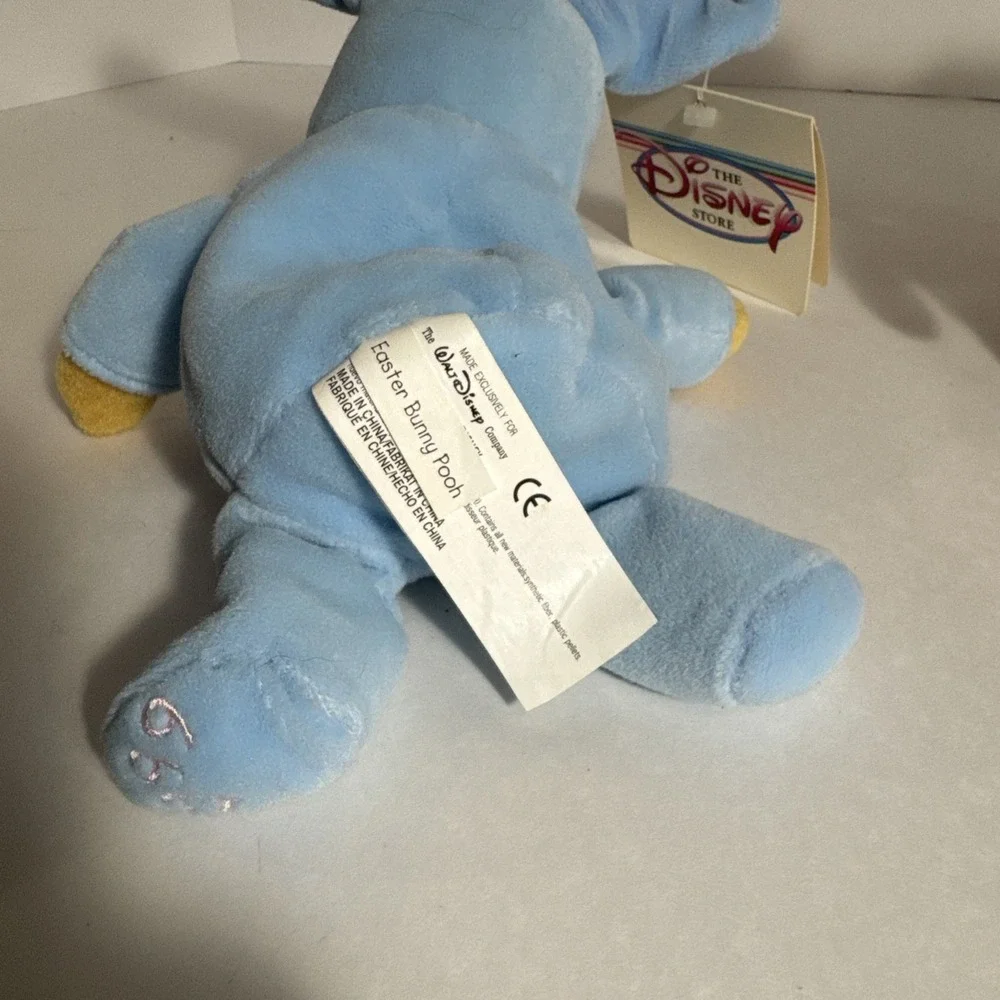 The Disney Store Easter Bunny Pooh‎ Egg Piglet Mini Bean Bag Plush Beanie Vtg